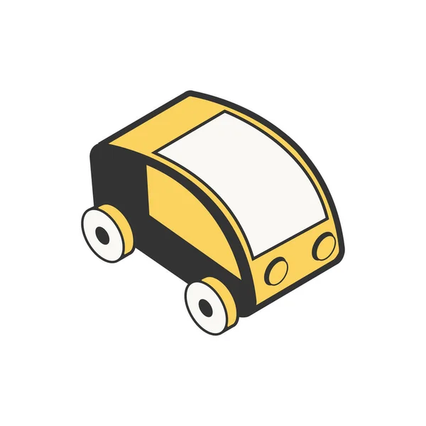 Futuristinen pieni auto kokoonpano — vektorikuva