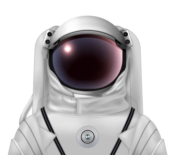 Astronaute dans la composition du casque — Image vectorielle