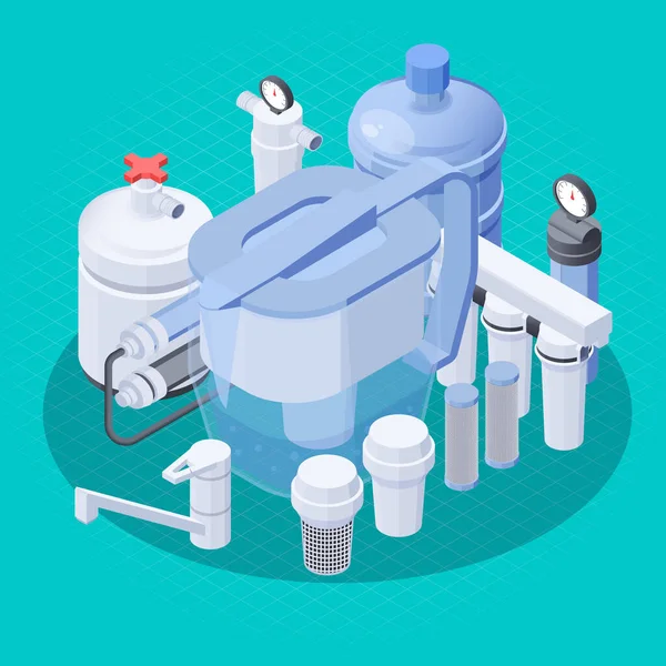 Composition de filtration d'eau — Image vectorielle