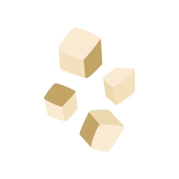 Cube de champignons Tranches Composition — Image vectorielle