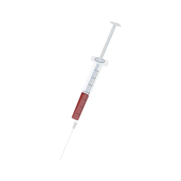 Syringe Addiction Composição plana —  Vetores de Stock
