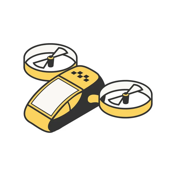 Flying Taxi Drone Composición — Vector de stock