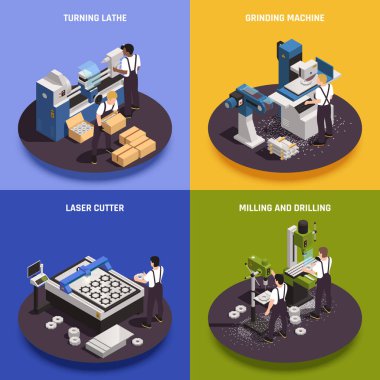 Metal Çalışan Isometric Kavramı