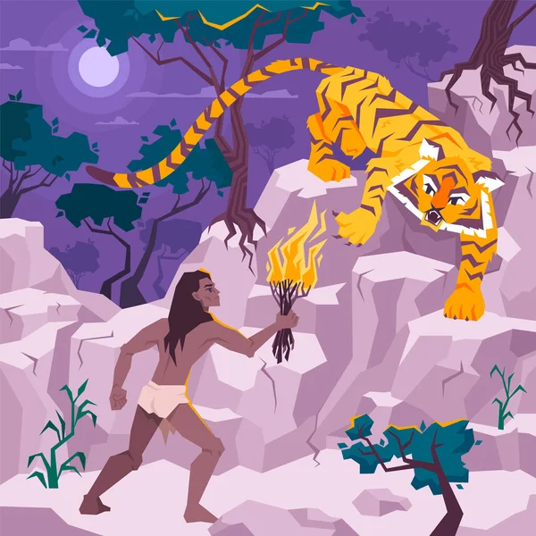 Coloriage Mowgli — Image vectorielle