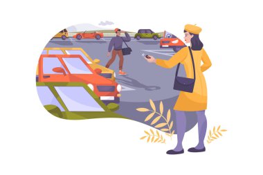 Otopark Düz Kompozisyonu