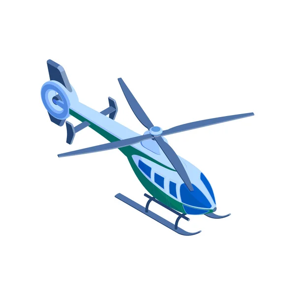 Ilustración del helicóptero isométrico — Vector de stock
