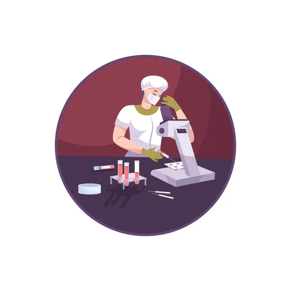 Ilustración del trabajador de laboratorio — Vector de stock