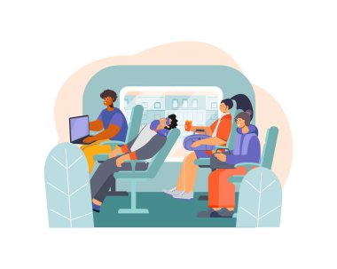 Tren Turu Koltukları Kompozisyonu