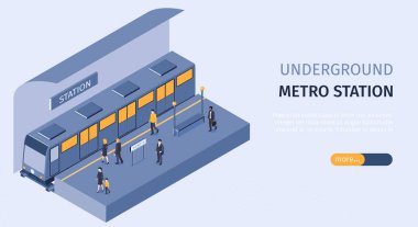 Subway Isometric Banner