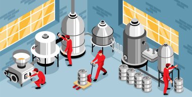 Bira Fabrikası Isometric Bileşimi
