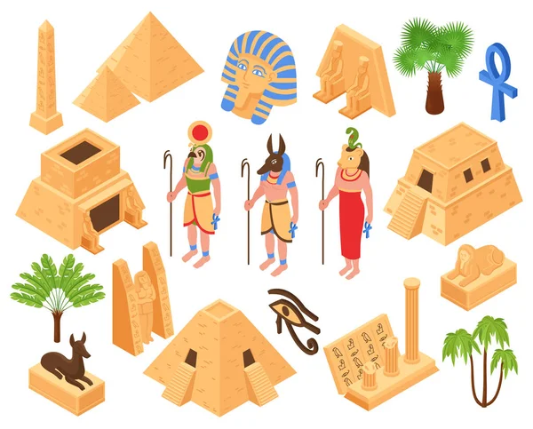Egypte Isometrische verzameling — Stockvector