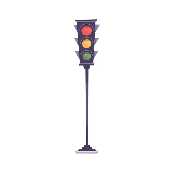 Composição plana do semáforo — Vetor de Stock