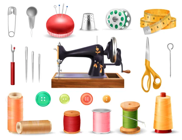Набор швейных машин — стоковый вектор