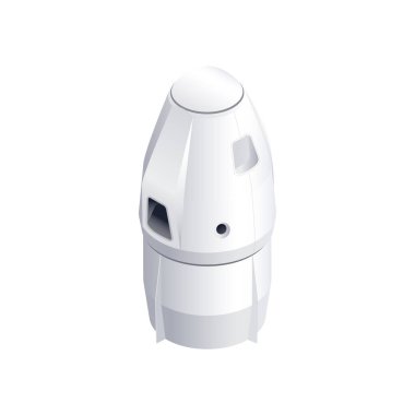 Uzay Aracı Isometric Illustration