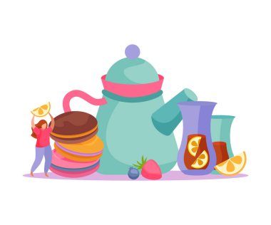 Çay Düz Kompozisyonu