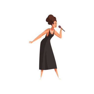 Şarkıcı Düz Simgesi