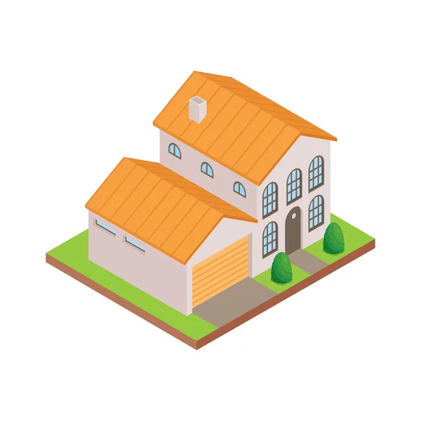 Private House Illustration — Stock Vector