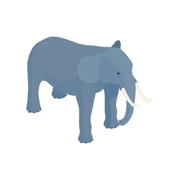 Composição Isométrica do Elefante do Zoológico — Vetor de Stock