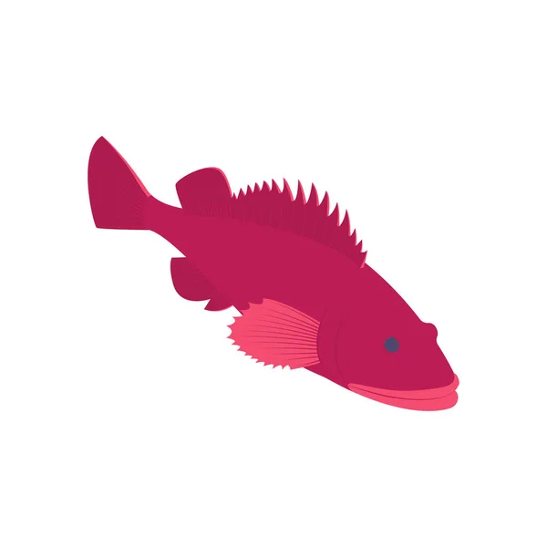 Isometric Ocean Fish Composition — Stock Vector