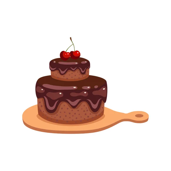 Plochá ilustrace dortu — Stockový vektor