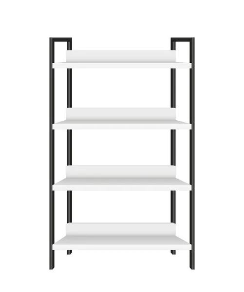 Illustrazione realistica dello scaffale — Vettoriale Stock