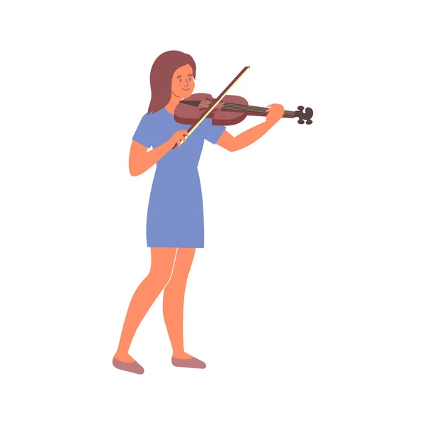 Viola Player Flat Composition — Stock Vector