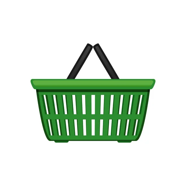 Composição de cesta de supermercado vazio — Vetor de Stock