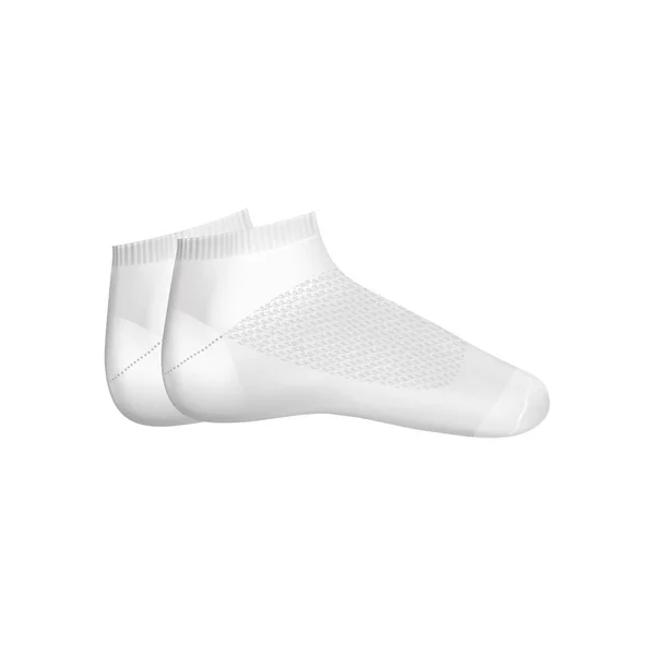 Chaussettes blanches Composition paire — Image vectorielle