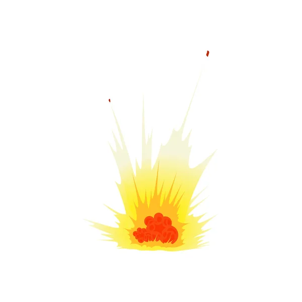 Composition de l'explosion d'une bombe tombée — Image vectorielle