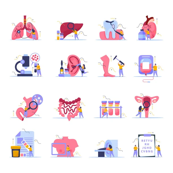 Health Checkup Icons Set — Stock Vector