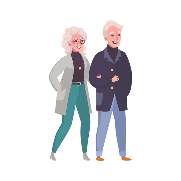 Dessin animé Personnes âgées — Image vectorielle