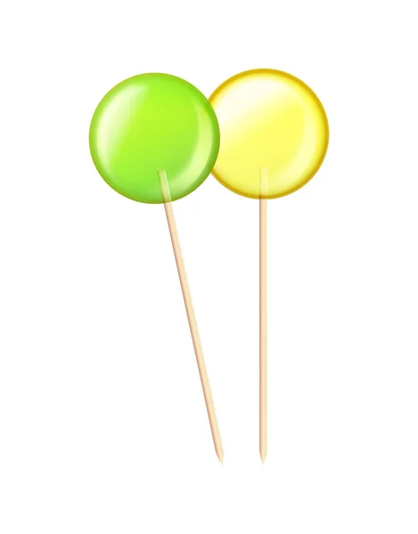Lollipops realistisk illustration — Stock vektor
