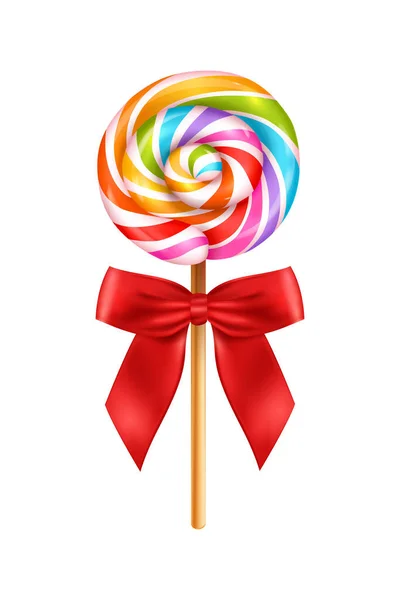 Colorful Lollipop Candy Composition — Stock Vector