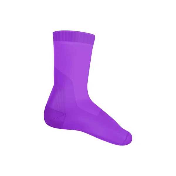 Violet Sock Realisztikus összetétel — Stock Vector