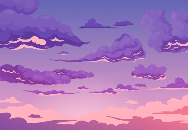 Akşam bulutlu gökyüzü arkaplanı — Stok Vektör