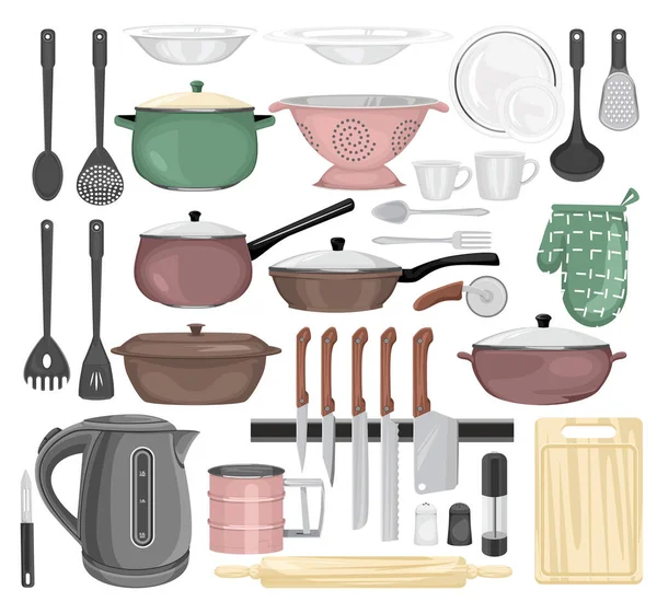Kitchen Equipment Icon Set — 스톡 벡터