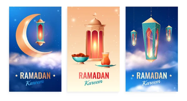 Ramadan Vertical Cards Set — 图库矢量图片