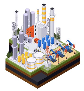 Oil Petroleum Factory Composition