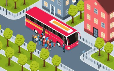 Gezinti Isometric Illustration
