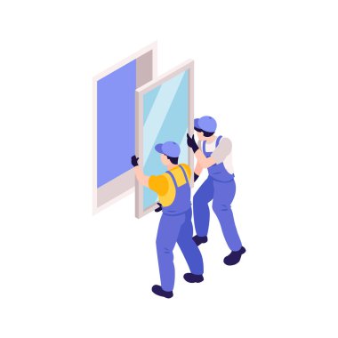 Fitters Isometric Illustration