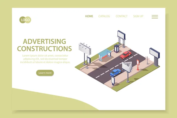 Advertising Constructions Page — Stok Vektör