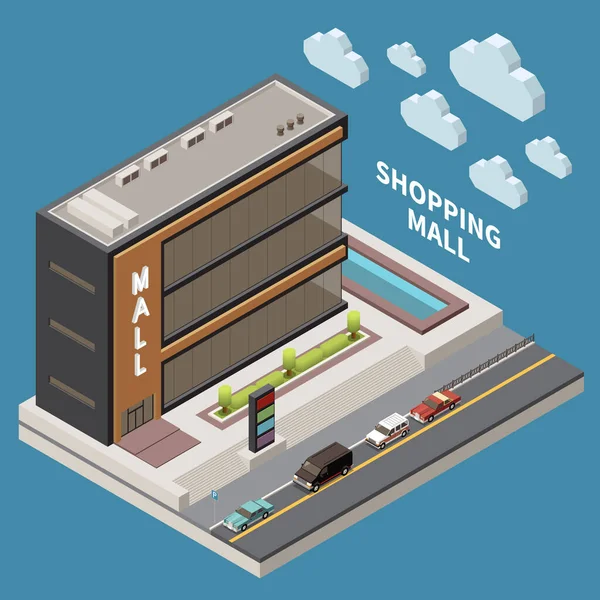 Shopping Mall Concept Illustration — 图库矢量图片