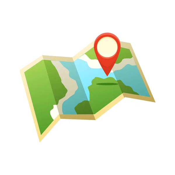 Map Flat Icon — Stock Vector