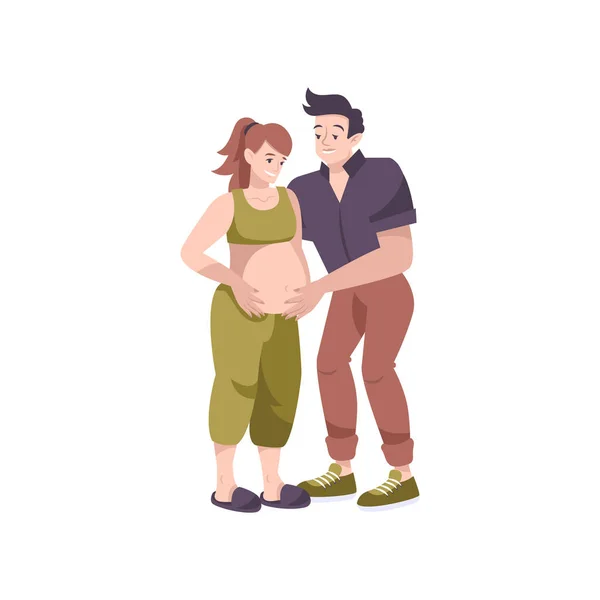 Mujer embarazada ilustración — Archivo Imágenes Vectoriales