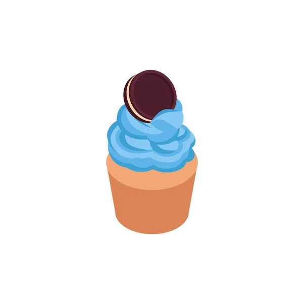 Isometric Cupcake Illustration — Stockvector