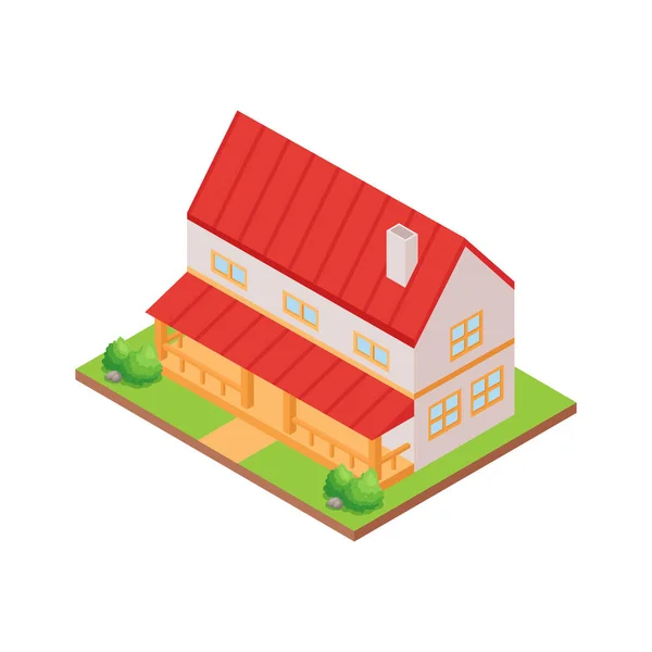 Casa Icono Isométrico — Vector de stock