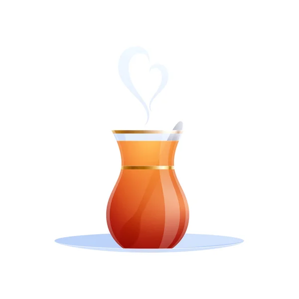 Vase With Tea Composition — Stock vektor