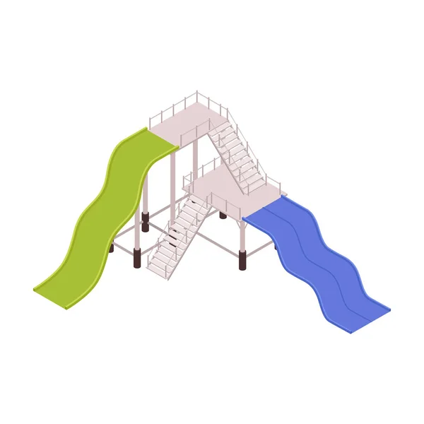 Waterpark glijbanen — Stockvector