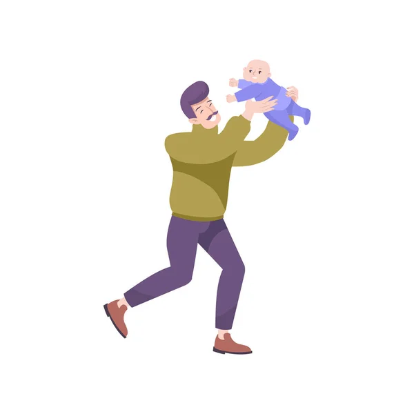 Happy Dad Illustration — Stock Vector