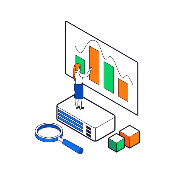 Ícone de análise de dados — Vetor de Stock